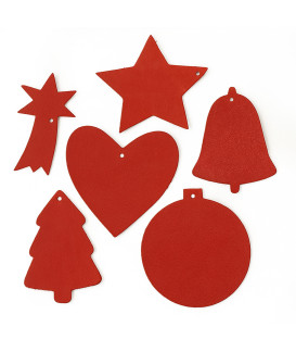 Červená vánoční ozdoba kometa 619-1214-31