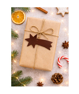 Hnědá vánoční ozdoba kometa 619-1214-41