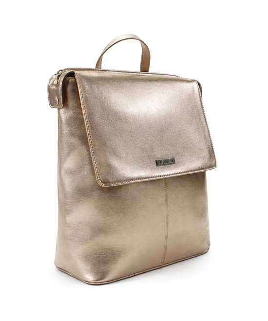 Růžovo zlatý městský kožený batoh 311-1660-35