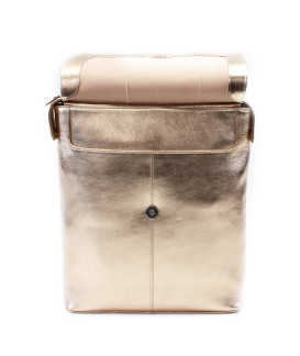 Růžovo zlatý městský kožený batoh 311-1660-35