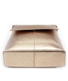 Růžovo zlatý městský kožený batoh 311-1660-35