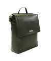 Tmavě zelený městský kožený batoh 311-1660-57
