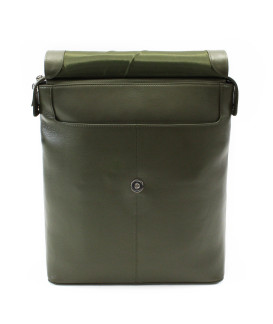 Tmavě zelený městský kožený batoh 311-1660-57