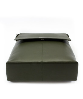 Tmavě zelený městský kožený batoh 311-1660-57