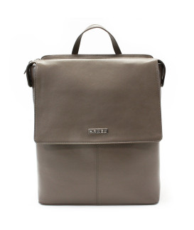 Šedohnědý městský kožený batoh 311-1660-26