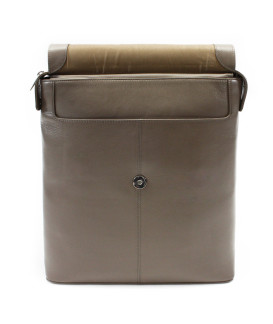 Šedohnědý městský kožený batoh 311-1660-26