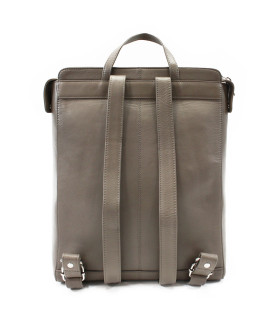 Šedohnědý městský kožený batoh 311-1660-26