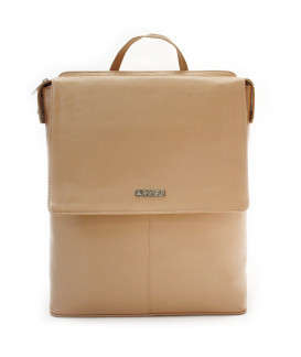 Béžový městský kožený batoh 311-1660-82