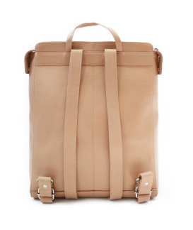 Béžový městský kožený batoh 311-1660-82