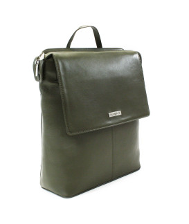 Tmavě zelený městský kožený batoh 311-1660-57