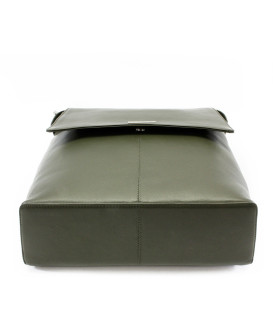 Tmavě zelený městský kožený batoh 311-1660-57