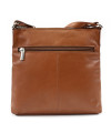 Hnědá kožená zipová kabelka 212-3014-40