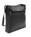 Černá kožená zipová kabelka 212-3014-60