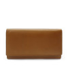 Hnědá dámská klopová kožená peněženka 511-2018-40