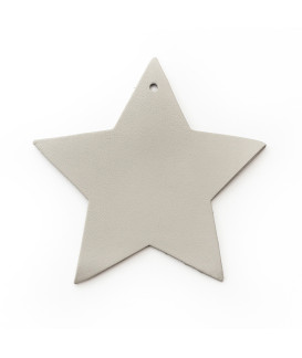 Světle šedá sada kožených vánočních ozdob 412-1310-20