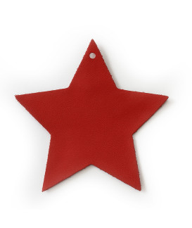 Červená sada kožených vánočních ozdob 412-1310-31