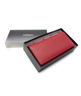 Červená kožená číšnická peněženka s kapsami na kreditní karty 515-2401C-31