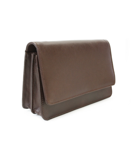Hnědá pánská kožená dokladová etue 611-2410-40