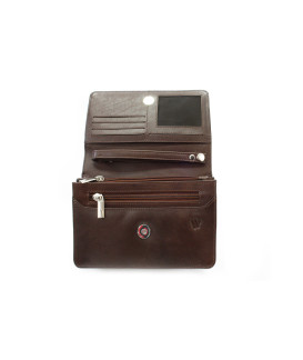 Hnědá pánská kožená dokladová etue 611-2410-40