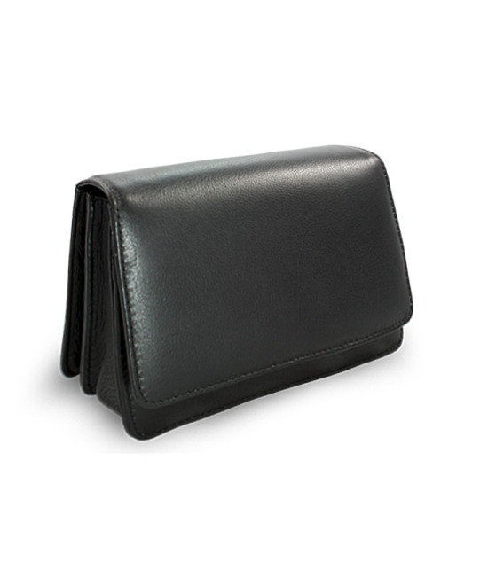 Černá pánská kožená dokladová etue 611-2410-60