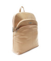 Béžový kožený zipový batoh 311-8955-82