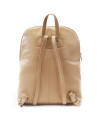 Béžový kožený zipový batoh 311-8955-82