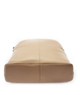 Béžový kožený zipový batoh 311-8955-82