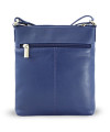Modrá kožená zipová kabelka 212-3013-97