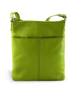 Zelená kožená zipová kabelka 212-3013-51