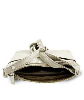 Světle šedá kožená zipová kabelka 212-3013-20