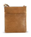 Světle hnědá kožená zipová kabelka 212-3013-05