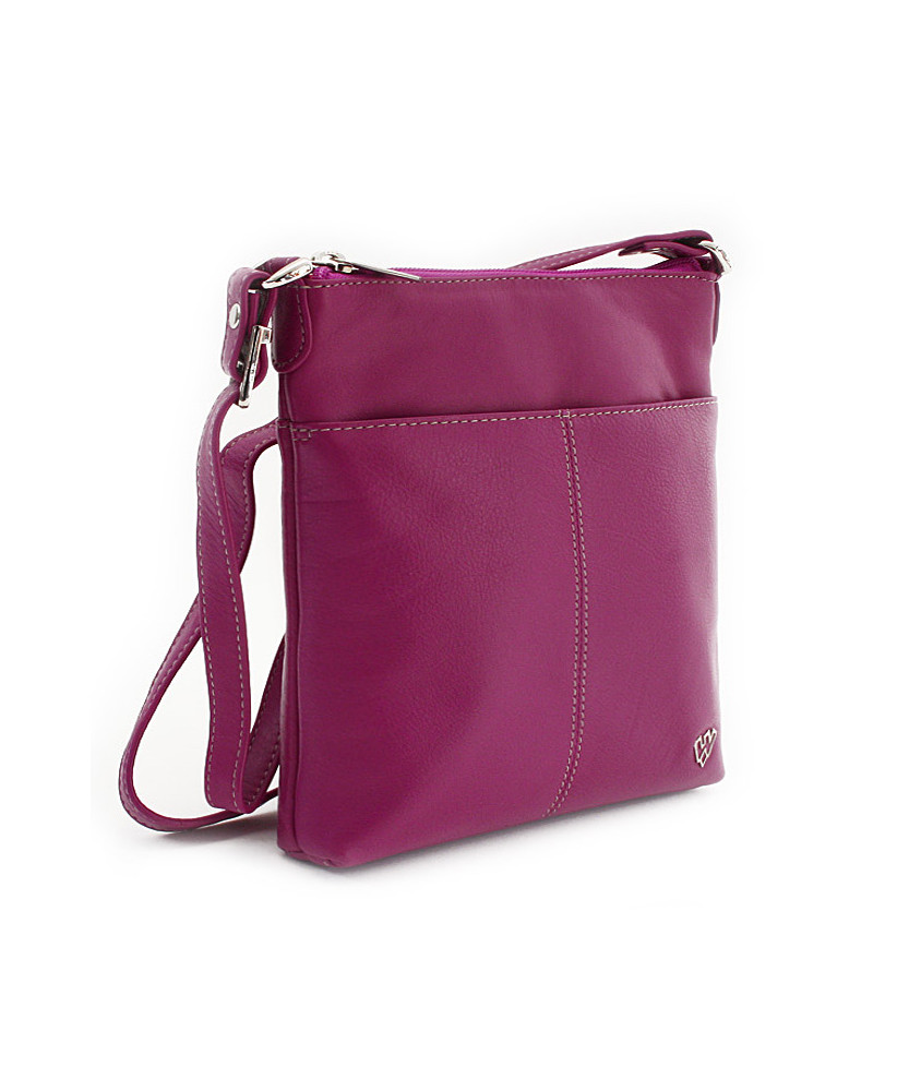 Fuxiová kožená zipová kabelka 212-3013-36