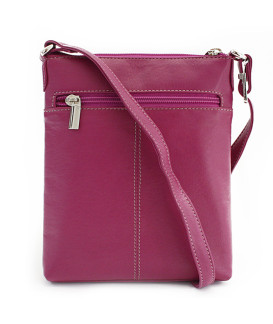 Fuxiová kožená zipová kabelka 212-3013-36