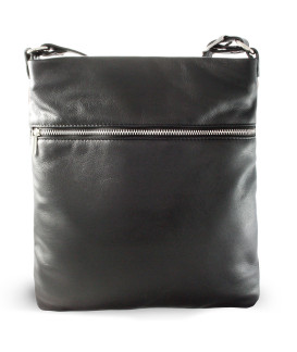 Tříbarevná kožená zipová kabelka s popruhem 212-3066-60/20/47