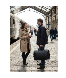 Černá kožená cestovní taška 217-3232-60