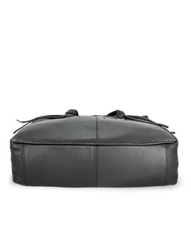 Černá dámská kožená zipová kabelka 212-2068-60