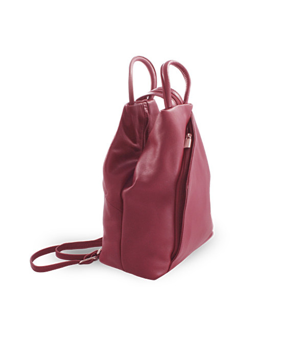 Dámský kožený batůžek burgundy 311-1184-34