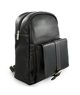 Černý kožený batoh 311-1717-60/40