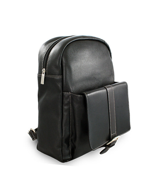 Černý kožený batoh 311-1717-60/40