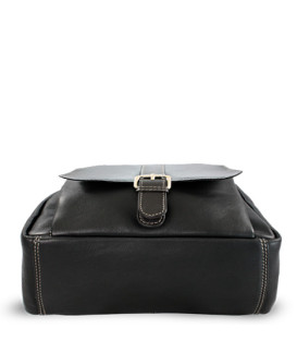 Černý kožený batoh 311-1717-60/40