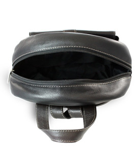 Černý kožený batoh 311-1717-60/40