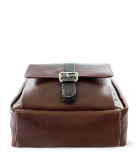 Hnědý kožený batoh 311-1717-40/60