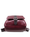 Vínově červený kožený batoh 311-1717-34/60