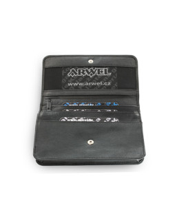 Černá kožená etue 611-0016-60