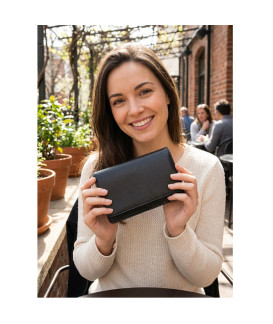 Černá kožená etue 611-0016-60