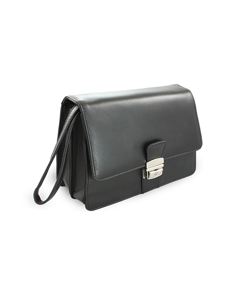 Černá pánská kožená dokladová etue 611-2411-60