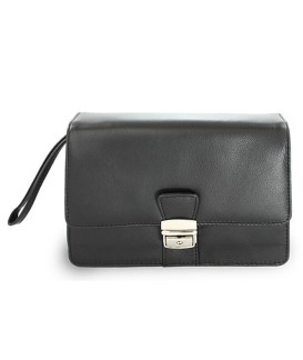 Černá pánská kožená dokladová etue 611-2411-60