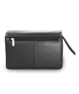 Černá pánská kožená dokladová etue 611-2411-60