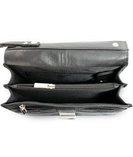 Černá pánská kožená dokladová etue 611-2411-60