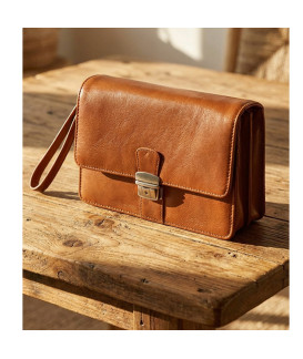 Světle hnědá pánská kožená dokladová etue 611-2411-05